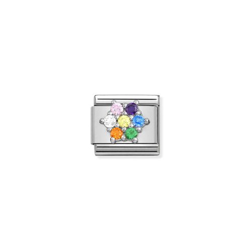 COMPOSABLE CL SYMBOLS ezüst charm Rainbow Flower