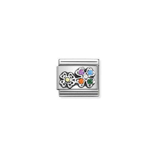 COMPOSABLE CL SYMBOLS ezüst charm 4-Leaf Clover Rainbow