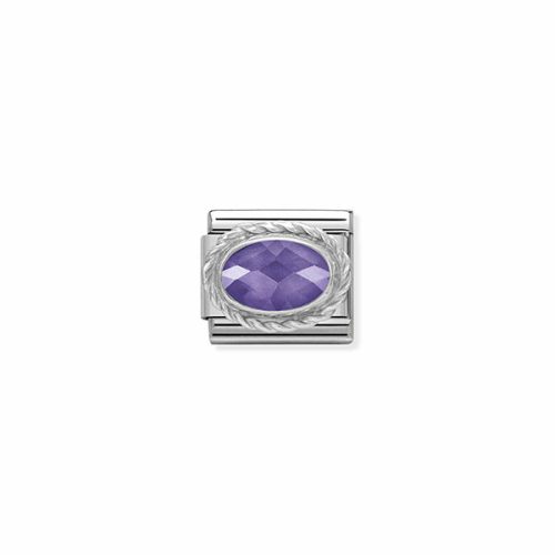 COMPOSABLE Classic FACETED CZ ezüst charm Purple