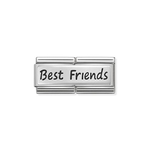 COMPOSABLE Classic DOUBLE ENGRAVED ezüst charm Best Friends