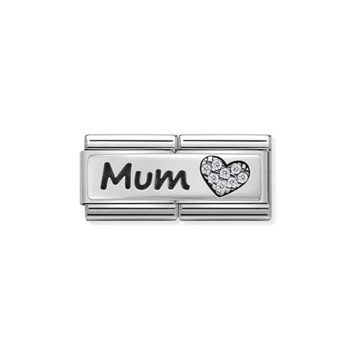 COMPOSABLE DOUBLE Classic SYMBOLS ezüst charm Mum Heart