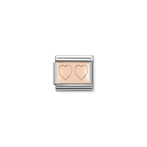 COMPOSABLE Classic PLATES rosegold charm Double Heart