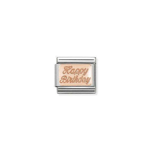 COMPOSABLE Classic PLATES rosegold charm Happy Birthday